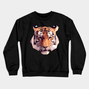 low poly tiger Crewneck Sweatshirt